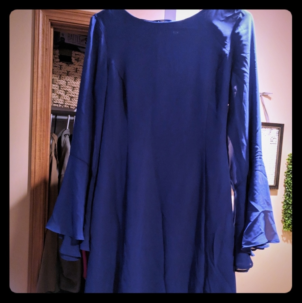 Periwinkle bell sleeved dress